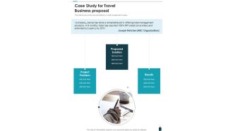 Case Study For Travel Business Proposal One Pager Sample Example Document