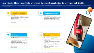 Case Study How Coca Cola Leveraged Facebook Marketing To Increase Web Traffic Topics PDF