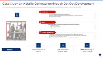 Case Study On Website Optimization Through Devops Development Introduction PDF