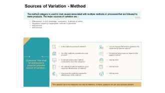 Cause And Effect For Business Problem Solution Sources Of Variation Method Elements PDF
