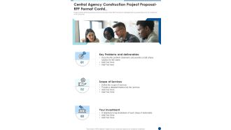 Central Agency Construction Project Proposal RFP Format Contd One Pager Sample Example Document