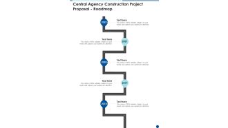 Central Agency Construction Project Proposal Roadmap One Pager Sample Example Document
