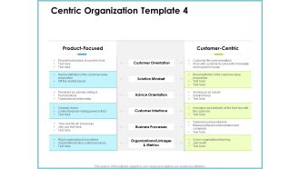 Centric Organization Template Orientation Client Centric Strategies Graphics PDF