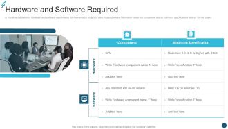 Change Execution Plan Hardware And Software Required Ppt PowerPoint Presentation File Information PDF