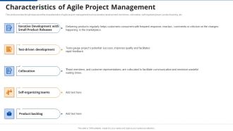 Characteristics Of Agile Project Management Ppt Pictures Guidelines PDF