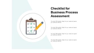 Checklist For Business Process Assessment Ppt PowerPoint Presentation Gallery Outline