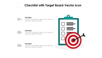 Checklist With Target Board Vector Icon Ppt PowerPoint Presentation Gallery Good PDF
