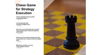 Chess Game For Strategy Execution Ppt PowerPoint Presentation Show Brochure