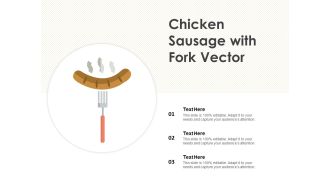 Chicken Sausage With Fork Vector Ppt PowerPoint Presentation Portfolio Slide Download