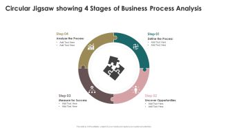 Circular Jigsaw Showing 4 Stages Of Business Process Analysis Guidelines PDF