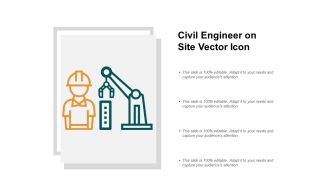 Civil Engineer On Site Vector Icon Ppt PowerPoint Presentation Infographics Information
