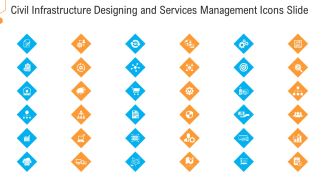 Civil Infrastructure Designing And Services Management Icons Slide Elements PDF