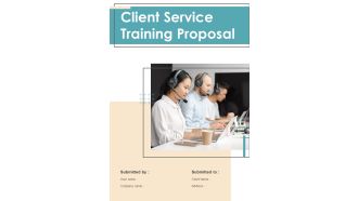 Client Service Training Proposal Example Document Report Doc Pdf Ppt
