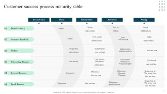 Client Success Playbook Customer Success Process Maturity Table Brochure PDF