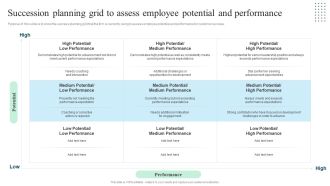 Client Success Playbook Succession Planning Grid To Assess Employee Potential And Performance Template PDF