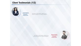 Client Testimonials Designation Ppt PowerPoint Presentation Model Topics