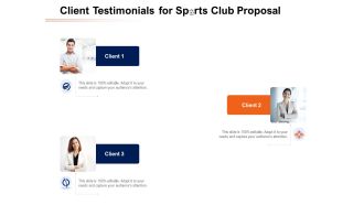 Client Testimonials For Sports Club Proposal Ppt PowerPoint Presentation Gallery Graphics Tutorials PDF