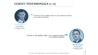 Client Testimonials Introduction Ppt PowerPoint Presentation Show Background