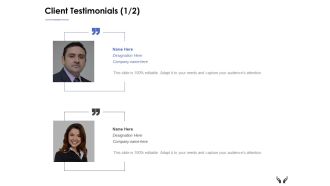 Client Testimonials Introduction Ppt Powerpoint Presentation Show Portfolio
