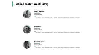 Client Testimonials Planning Ppt PowerPoint Presentation Summary Infographic Template