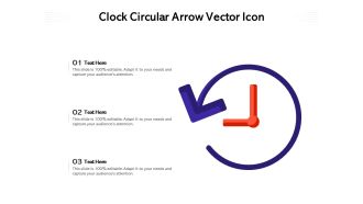 Clock With Refresh Arrow Vector Icon Ppt PowerPoint Presentation File Sample PDF