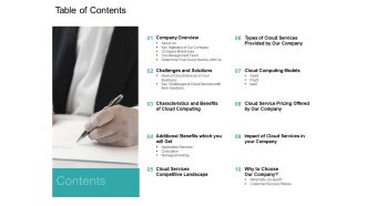 Cloud Based Marketing Table Of Contents Ppt PowerPoint Presentation Outline Slide Portrait PDF