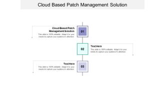 Cloud Based Patch Management Solution Ppt PowerPoint Presentation Infographics Example Cpb