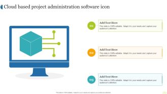 Cloud Based Project Administration Software Icon Ppt Professional Slides PDF