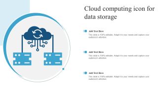 Cloud Computing Icon For Data Storage Demonstration PDF