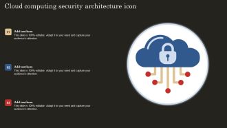 Cloud Computing Security Architecture Icon Slides PDF