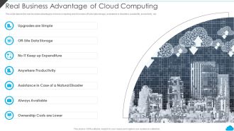 Cloud Distribution Service Models Real Business Advantage Of Cloud Computing Microsoft PDF