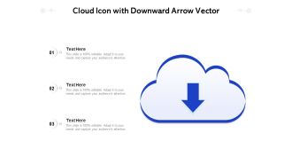 Cloud Icon With Downward Arrow Vector Ppt PowerPoint Presentation File Format Ideas PDF