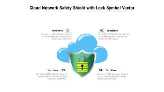 Cloud Network Safety Shield With Lock Symbol Vector Ppt PowerPoint Presentation File Maker PDF