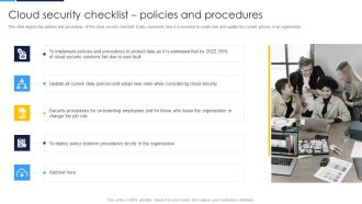 Cloud Security Assessment Cloud Security Checklist Policies And Procedures Background PDF