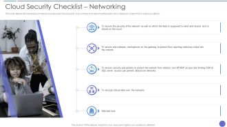 Cloud Security Checklist Networking Elements PDF