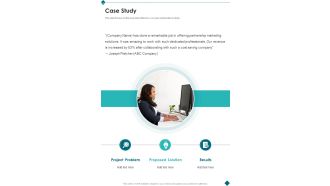 Co Sell Collaboration Proposal Case Study One Pager Sample Example Document
