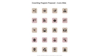 Coaching Program Proposal Icons Slide One Pager Sample Example Document