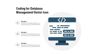 Coding For Database Management Vector Icon Ppt PowerPoint Presentation File Formats PDF