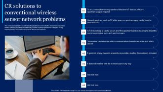 Cognitive Sensor Network CR Solutions To Conventional Wireless Sensor Network Problems Brochure PDF