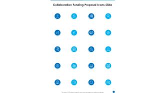 Collaboration Funding Proposal Icons Slide One Pager Sample Example Document