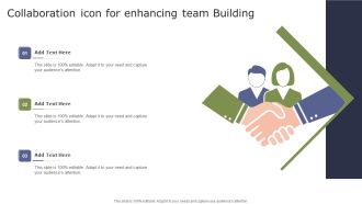 Collaboration Icon For Enhancing Team Building Template PDF