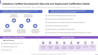 Collection Of Information Technology Certifications Salesforce Certified Development Demonstration PDF