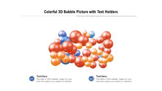 Colorful 3D Bubble Picture With Text Holders Ppt PowerPoint Presentation Gallery Deck PDF