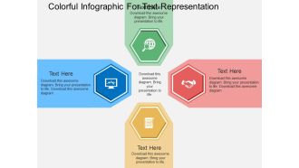 Colorful Infographic For Text Representation Powerpoint Templates