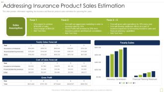 Commercial Insurance Solutions Strategic Plan Addressing Insurance Product Sales Estimation Elements PDF