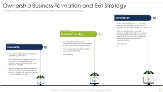 Commercial Insurance Solutions Strategic Plan Ownership Business Formation And Exit Strategy Brochure PDF