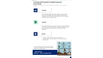 Commercial Property Funding Proposal Case Study One Pager Sample Example Document