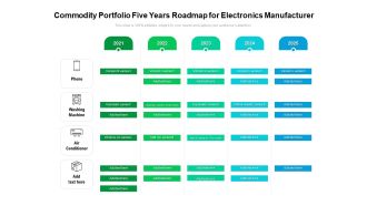 Commodity Portfolio Five Years Roadmap For Electronics Manufacturer Mockup