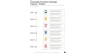 Commodity Promotion Campaign Proposal Timeline One Pager Sample Example Document
