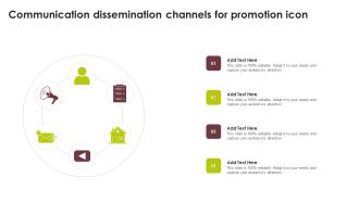 Communication Dissemination Channels For Promotion Icon Guidelines PDF
